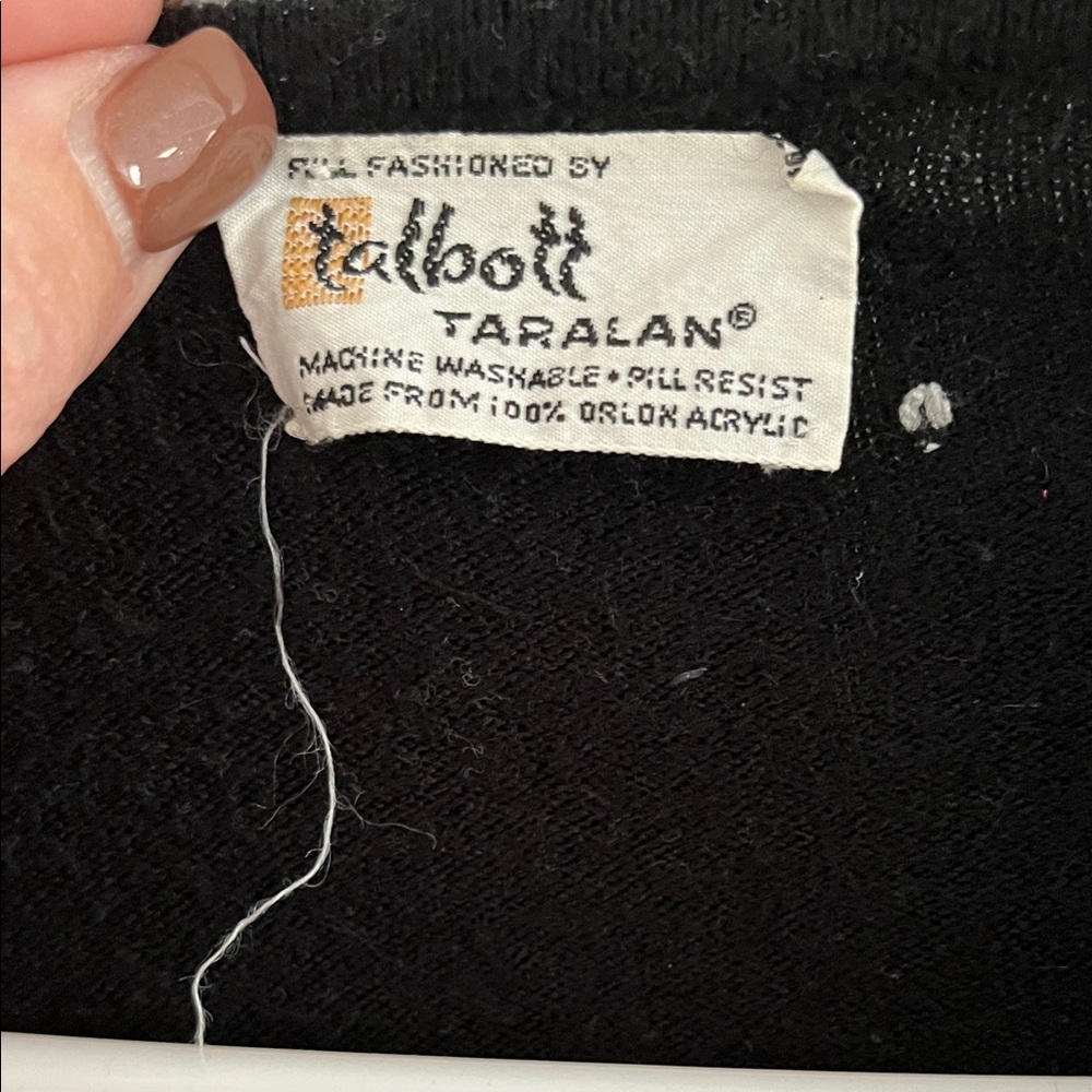 Vintage TalbottTaralan black cardigan